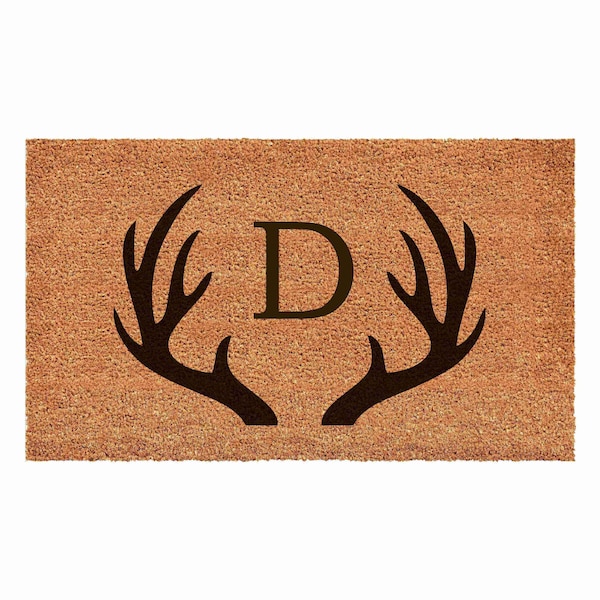 Calloway Mills Monogram Door Mat, Black, Natural, 24 in W x 48 in L 108802448D - main